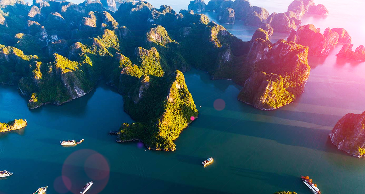 Picturesque Halong Bay, one of Vietnam’s most beautiful spots